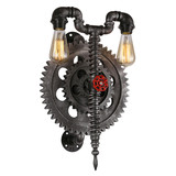 老上海工业风格美式创意齿轮复古铁艺loft灯具装饰酒吧台会所壁灯