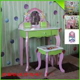 儿童简易欧式梳妆台小户型卧室收纳盒抽屉式置物架组装实木化妆桌