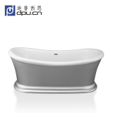 时尚后现代独立式银灰彩色珠光板浴缸约1.7米高档别墅酒店大浴盆