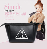 3ce化妆包 韩国便携手拿包 立体式三角防水可爱大小包 收纳旅行包