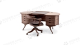 努玛森北美黑胡桃实木书桌写字台特级木蜡油黑胡桃老板桌大师设计