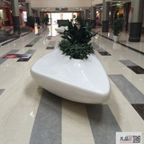 创意时尚花盆座椅室内购物中心玻璃钢雕塑商场创意休闲椅