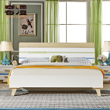 奢漫北欧床 实木简约现代小户型卧室1.8米双人床 1.5m储物床婚床
