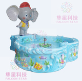 大象儿童钓鱼池玻璃钢捞鱼池亲子儿童游艺娱乐设备