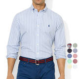 美国代购Polo Ralph Lauren男士牛津棉商务休闲长袖衬衫修身 正品
