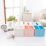 纸巾盒创意收纳盒客厅桌面韩国简约小号塑料长方形多格学生宿舍