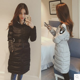 2015秋冬新款韩版长袖收腰保暖加厚羽绒服修身中长款棉衣冬外套女