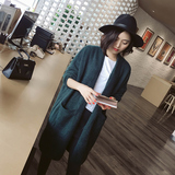 秋季毛衣外套女纯色时尚开衫长款2016新款韩版学生针织衫上衣女装