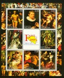 塔吉克斯坦邮票 2000年 彼得保罗鲁本斯绘画艺术 小版张 一枚新