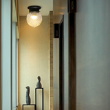 北欧现代简约创意玻璃圆球过道走廊玄关入户进门led圆形小吸顶灯