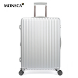MONSCA/摩斯卡防刮PC旅行行李箱子男女硬箱密码箱防爆拉链拉杆箱