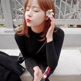 韩国代购Cherrykoko正品韩版秋冬女装甜美修身针织长袖连衣裙P159