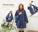日本wpc正版时尚斗篷雨衣成人防水时尚风衣女雨披旅游户外电动车