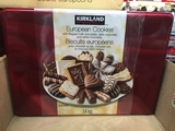 加拿大代购Kirkland欧洲巧克力曲奇铁罐饼干礼盒装1.4kg情人节