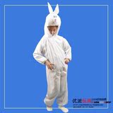 六一节儿童节动物表演服装 舞台演出服饰 卡通衣服白兔子连体衣