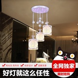 LED餐厅吊灯现代简约时尚饭厅灯具餐桌玻璃三头灯饰单头3头圆形灯
