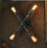 loft复古工业艺术水管造型灯具墙壁灯咖啡厅床头灯个性怀旧壁灯