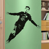 足球主题房间装饰贴纸 梅西剪影贴 欧冠墙贴 运动健身儿童房墙饰