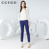 品牌特卖ccdd2016春装新款女专柜正品时尚弹力长裤OL铅笔小脚裤