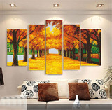纯手绘艺术画 风景画壁画客厅挂画沙发背景墙装饰画无框油画墙画