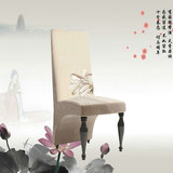 新中式创意布艺脸谱餐椅现代酒店餐厅餐椅会所售楼处休闲椅洽谈椅