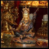 藏传佛教用品 进口正宗尼泊尔 青铜鎏金 密宗佛像 莲花生大士 1尺