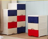 四层夹缝收纳柜抽屉式卫生间储物柜带轮客厅整理柜儿童玩具柜子