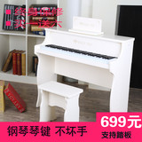 韩国烤漆儿童钢琴61键仿真木质小钢琴婴儿宝宝礼物玩具钢琴送凳子