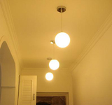 简约现代玻璃圆球吊灯 过道灯餐厅吧台工程灯 服装店LED装饰吊灯