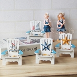 新品 地中海风格家居装饰小摆件 创意海洋系列沙滩椅小摆设
