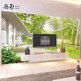 无缝大型壁画电视背景墙壁纸简约现代客厅卧室3d墙纸墙布风景竹林