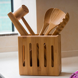 梵瀚 勺筷子筒创意竹木沥水架刀架日式厨房用品收纳架置物整理架