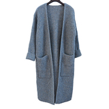 2015秋冬新款女士毛衣韩版宽松显瘦加长加厚针织开衫长款大外套