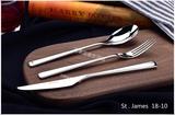 St.James18-10不锈钢西餐餐具套装 西餐刀叉两件套 牛排刀叉勺304