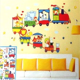 包邮3D立体墙贴电视背景墙装饰儿童房客厅幼儿园贴纸托马斯动物车