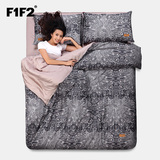 F1F2家纺60支长绒棉4四件套纯棉全棉被套天丝床单1.5m床上用品1.8