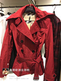 年中打折香港代购BURBERRY/博柏利短款防雨风衣缤纷红色39988131