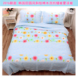 外贸原单韩国夏凉被全棉韩式斜纹水洗被绗缝被床盖空调被夹棉床单
