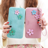 普瑞蒂日韩版女士钱包长款大容量可爱花朵小清新饭盒包学生手机包