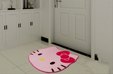 卡通卧室KT猫地毯地垫 防滑卫浴卫生间门口门垫 床边门厅脚垫包邮