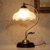 卧室台灯简约可调光床头灯创意欧式台灯个性现代书房办公复古灯具