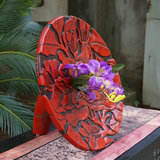 中国风中式工艺品餐桌台面花瓶摆件创意家居装饰干花插花器嫣红
