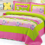尚工纺韩式绗缝床盖三件套 家纺床单多件套多功能水洗被秋冬被盖