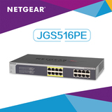 全新行货保5年 NETGEAR网件JGS516PE 16口千兆含8口POE网管交换机