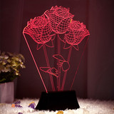 创意3D七彩视觉立体灯  卧室客厅氛围灯 LED个性台灯浪漫送友礼品