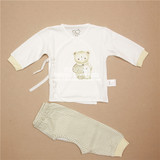 拉比正品 LOCAG10101阳光熊开档斜衿套装 特惠2套装 婴童绑带内衣