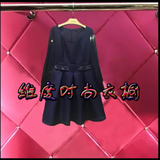 可可尼2016年春夏新款网纱长袖钉珠连衣裙26101A023024E