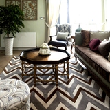 毯长方形卧室满铺加厚定制欧式时尚格子客厅沙发地毯简约茶几地