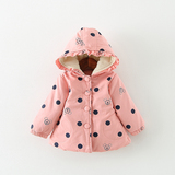 女童冬季新款米奇棉衣外套婴儿加绒加厚棉袄女宝宝童装女孩修身版