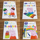 粉红猪小妹Wipe-Clean儿童英文书写练习册带笔可重复擦写 共4本